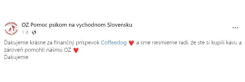 Pomoc od Coffeedog pro OZ Pomoc psikom