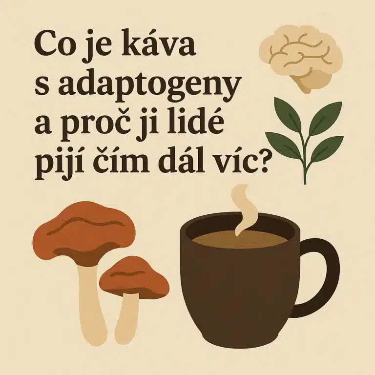 káva s adaptogeny coffeedog funkční houby zdraví